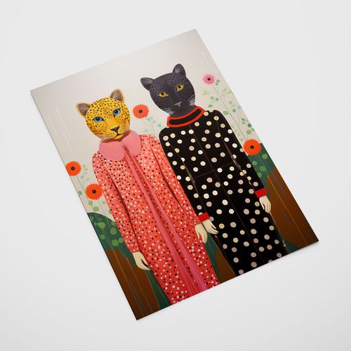 Plakat portret koty lampart 40x50 cm na Arena.pl