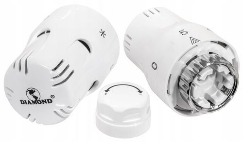 ZESTAW TERMOSTATYCZNY PROSTY ZAWÓR ZASILAJĄCY POWROTNY GŁOWICA DO GRZEJNIKA na Arena.pl