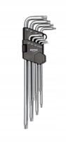Zestaw kluczy trzpieniowych 9 szt., profil TORX, rozmiar TORX / E-TORX T10,