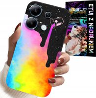 ETUI DO XIAOMI NOTE 13 4G - TĘCZOWE KOLOROWE WZORY, FARBA + FOLIA