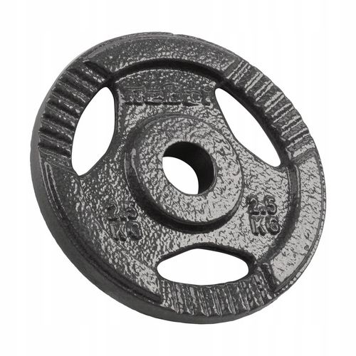 Obciążenie żeliwne zestaw 4x2.5kg 10kg otwór 31mm talerz z uchwytami REBEL na Arena.pl