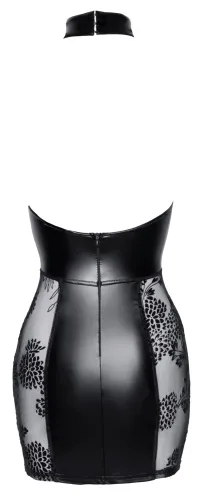 noir sukienka mini czarna matowa halterneck sznurowana s na Arena.pl