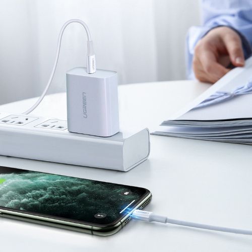 Kabel przewód do iPhone MFi USB-C - Lightning 20W 3A 0.5m biały na Arena.pl