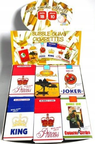 Guma papieros Evropa Dooel Bubble Gum Cigarettes 18 paczek x 10 sztuk na Arena.pl