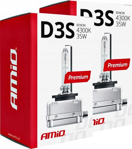 KOMPLET ŻARNIKÓW XENON AMIO PREMIUM D3S 4300K na Arena.pl