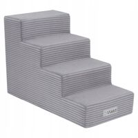 Schodki dla psa schody Welsti elegancki sztruks tapicerski 40 cm 4 stopnie