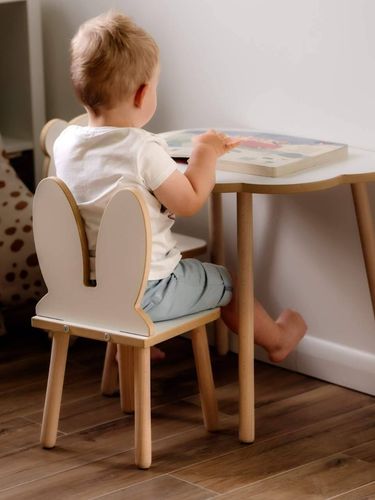 Krzesełko dla dzieci Króliczek białe na Arena.pl