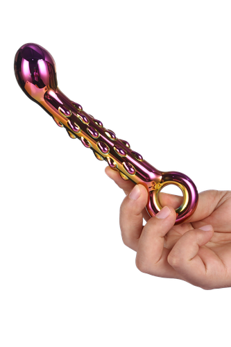 Glamour Glass Ribbed G-Spot Dildo na Arena.pl