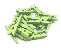 KLAMERKI DREWNIANE MINI SPINACZE 24 SZT 2,5 CM
