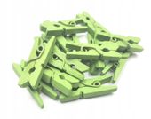 KLAMERKI DREWNIANE MINI SPINACZE 24 SZT 2,5 CM