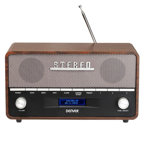 Radio DENVER DAB-36 Brązowy na Arena.pl