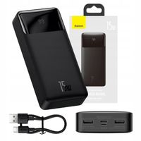 BASEUS UNIWERSALNY POWER BANK 20000MAH 2X USB USB-C QC 15W KABEL MICRO USB