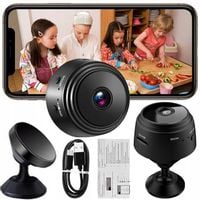 Mini kamera WIFI IP smart HD IR monitoring bezprzewodowa z uchwyty magnesy