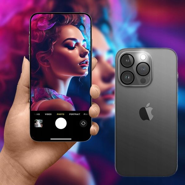 Szkło 9H na aparat do iPhone 15 Pro / 15 Pro Max - 3mk Lens Pro Full Cover zdjęcie 10