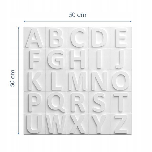 Panel ścienny 3D ALFABET zdjęcie 2