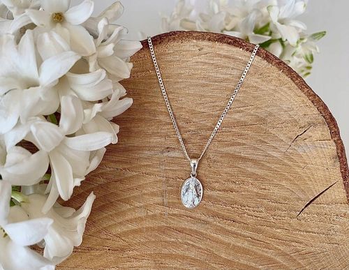 Łańcuszek srebrny pancerka 925 45cm z CUDOWNY medalik na Komunię na Chrzest na Arena.pl