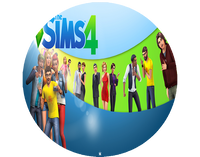 Opłatek na tort Sims