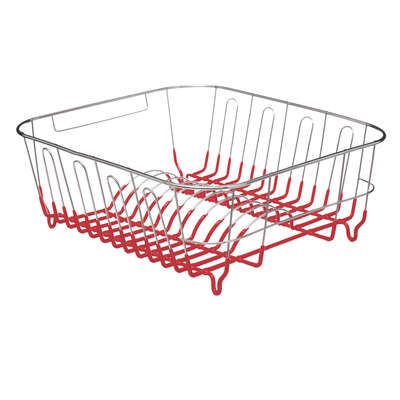 Ociekacz do naczyń chrom/czerwony na Arena.pl