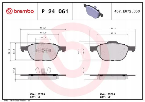 KLOCKI HAM PRZOD XTRA BREMBO na Arena.pl