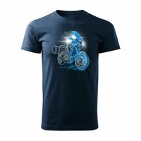 Koszulka motocyklowa z motocyklem na motor Yamaha Tracer 7 700 męska granatowa L