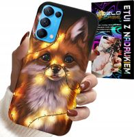 ETUI DO OPPO FIND X3 LITE - SŁODKI LISEK ZWIERZĘTA LEŚNE CASE +SZKŁO