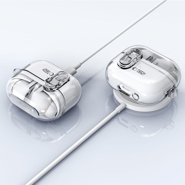 tech-protect flexair samsung galaxy buds 3 / 3 pro clear zdjęcie 5