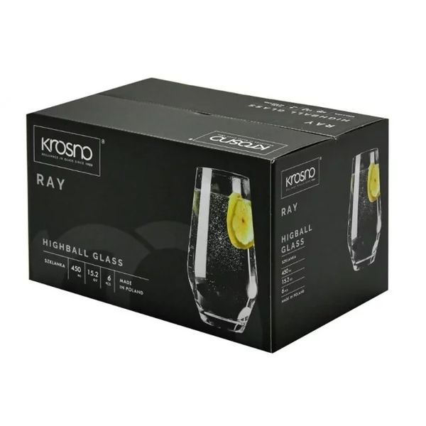 Szklanki long drink Ray 450 / 490 ml A'6 zdjęcie 1