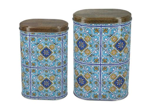 Kpl. 2 owalnych puszek metalowych na Arena.pl