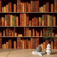 Tapeta Okleina Naklejka Ścienna Efekt 3D Biblioteka Książki 44,5x700 cm