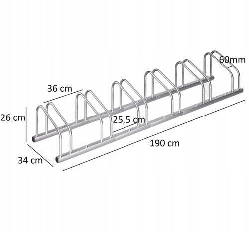 STOJAK NA ROWERY 6 ROWERÓW ROWEROWY 190x34x26cm na Arena.pl