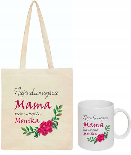 ZESTAW EKO TORBA + KUBEK NAJLEPSZA CIOCIA prezent na Arena.pl