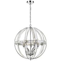 Industrialna LAMPA wisząca ORLANDO P05735CH Cosmolight kulisty zwis świecznikowy na łańcuchu chrom