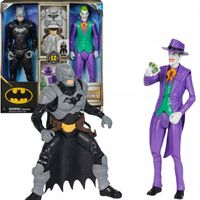 FIGURKI BATMAN VS JOKLER DC COMICS ZESTAW 2W1 +AKCESORIA 30CM