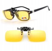 NAKŁADKI ROZJAŚNIAJĄCE na Okulary korekcyjne ŻÓŁTE DLA KIEROWCÓW GRATISY Do