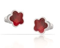 kolczyki dla dzieci czerwone kwiatuszki (p9218/3ag)