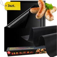 3 X MATA TEFLONOWA DO PIECZENIA TACKA NA GRILL, MATA GRILLOWA WIELORAZOWA