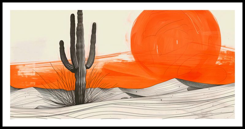 Plakat 91,3x44,5cm Kaktus Saguaro zdjęcie 3