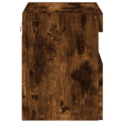 Ścienna szafka TV z LED, przydymiony dąb, 40x30x40 cm na Arena.pl