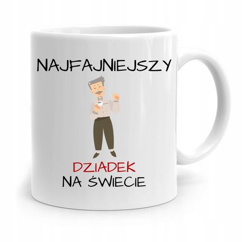 Kubek Na Dzień Dziadka Najfajniejszy Dziadek Z Nadrukiem Ze Zdjęciem na Arena.pl