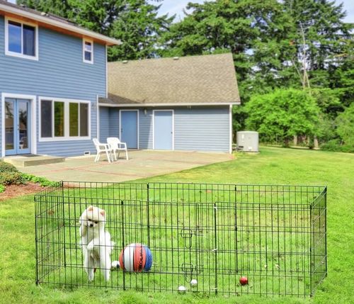 Metalowy Składany Kojec dla Psa Królika do Domu na Zewnątrz Zagroda na Arena.pl