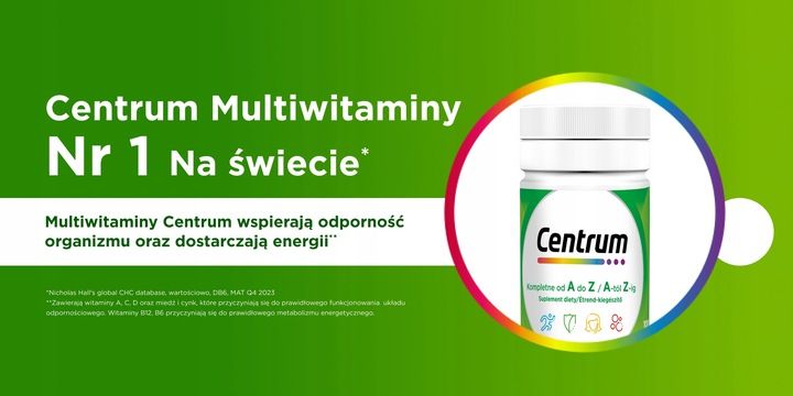Multiwitamina Centrum odA do Z minerały witaminy 30 tabletek zdjęcie 3