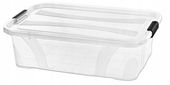 Pojemnik Plastikowy Pudło 21L Przeźroczyste z Pokrywą na Zabawki