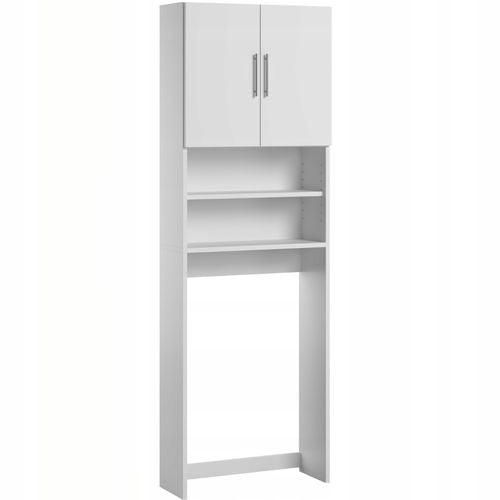 Słupek Regał Nad Pralkę Półka Szafka 190 x 64 x 25 CM Ariel Biały Mat na Arena.pl