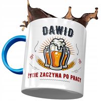 Kubek Błękitny Dla Dawida Kolegi Męża Na Prezent Z Nadrukiem Ze Zdjęciem