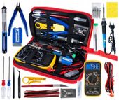 ZESTAW NARZEDZI ELEKTRYCZNYCH LUTOWNICA MULTIMETR ŚRUBOKRĘTY CYNA 60W