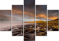 105CM 150CM OBRAZ 5 ELEM ZAMEK DUNSTANBURGH JONATHAN COMBE DRUK