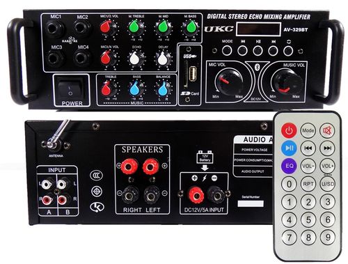 KOLUMNY ESTRADOWE 600W WZMACNIACZ BLUETOOTH USB SD PILOT NAGŁOŚNIENIE na Arena.pl