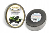 Kotem naturalne mydło z gąbką Węgiel drzewny 125g