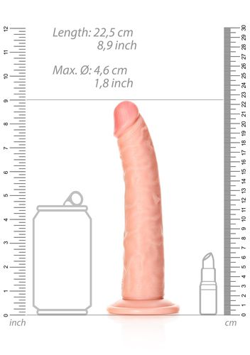 slim realistic dildo with suction cup - 8""/ 20,5 cm na Arena.pl