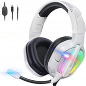 Krysenix PG2 Słuchawki Gamingowe RGB PS4 PS5 PC Xbox Białe